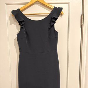Club Monaco Navy Ruffle Sleeve A Line Farrenna Dress Size 2
